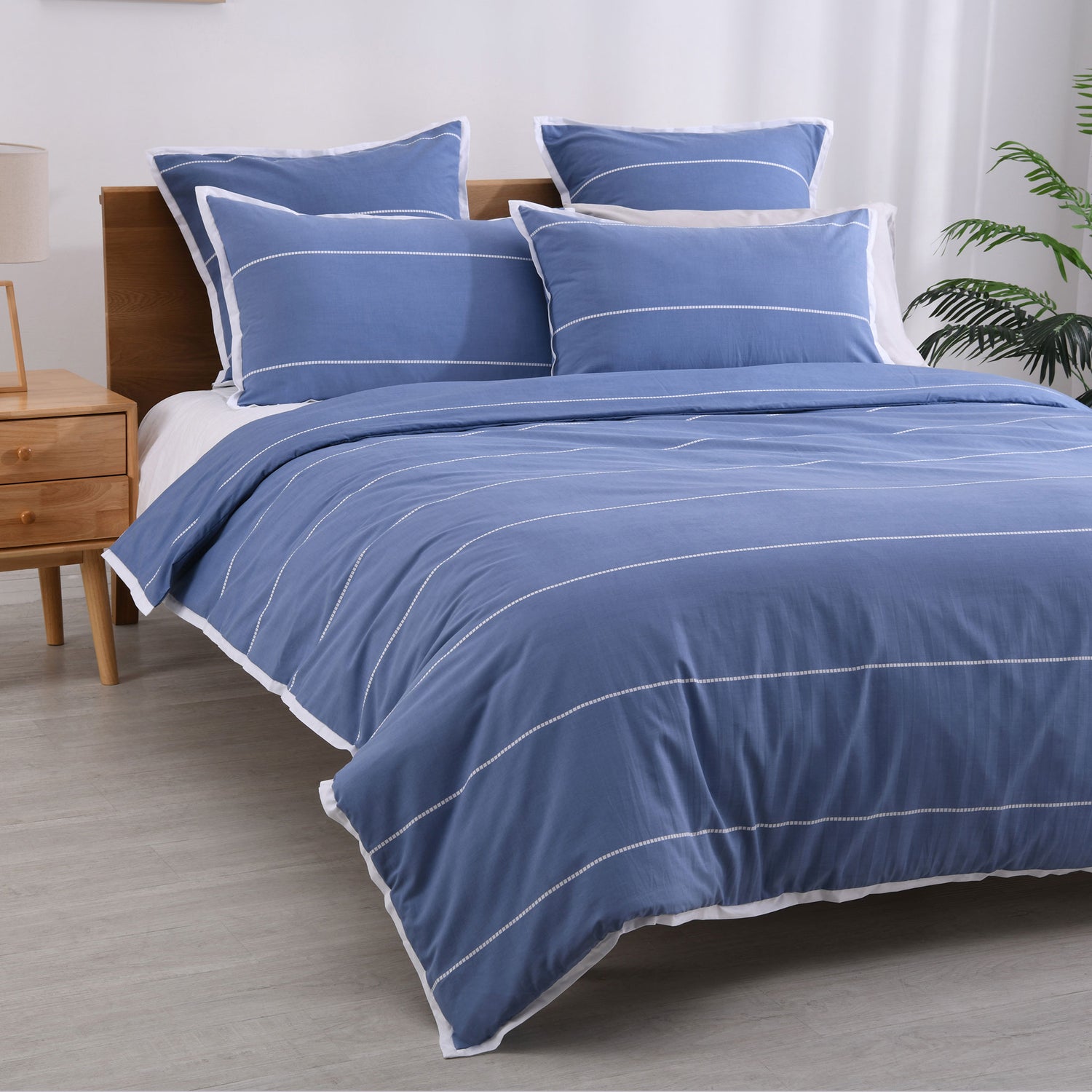 Calista Indigo Printed Quilt Cover Set