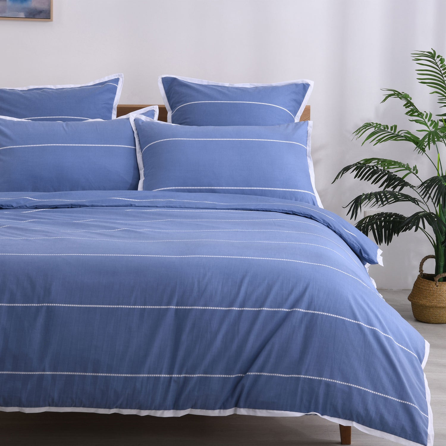 Calista Indigo Printed Quilt Cover Set