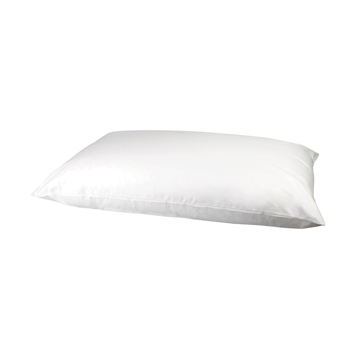 Image of a cut-out pillow featuring a soft cotton Japara cover and a polyester fibre fill. Made in Australia, this pillow provides comfort for a restful night's sleep.