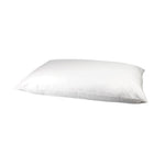 Image of a cut-out pillow featuring a soft cotton Japara cover and a polyester fibre fill. Made in Australia, this pillow provides comfort for a restful night's sleep.