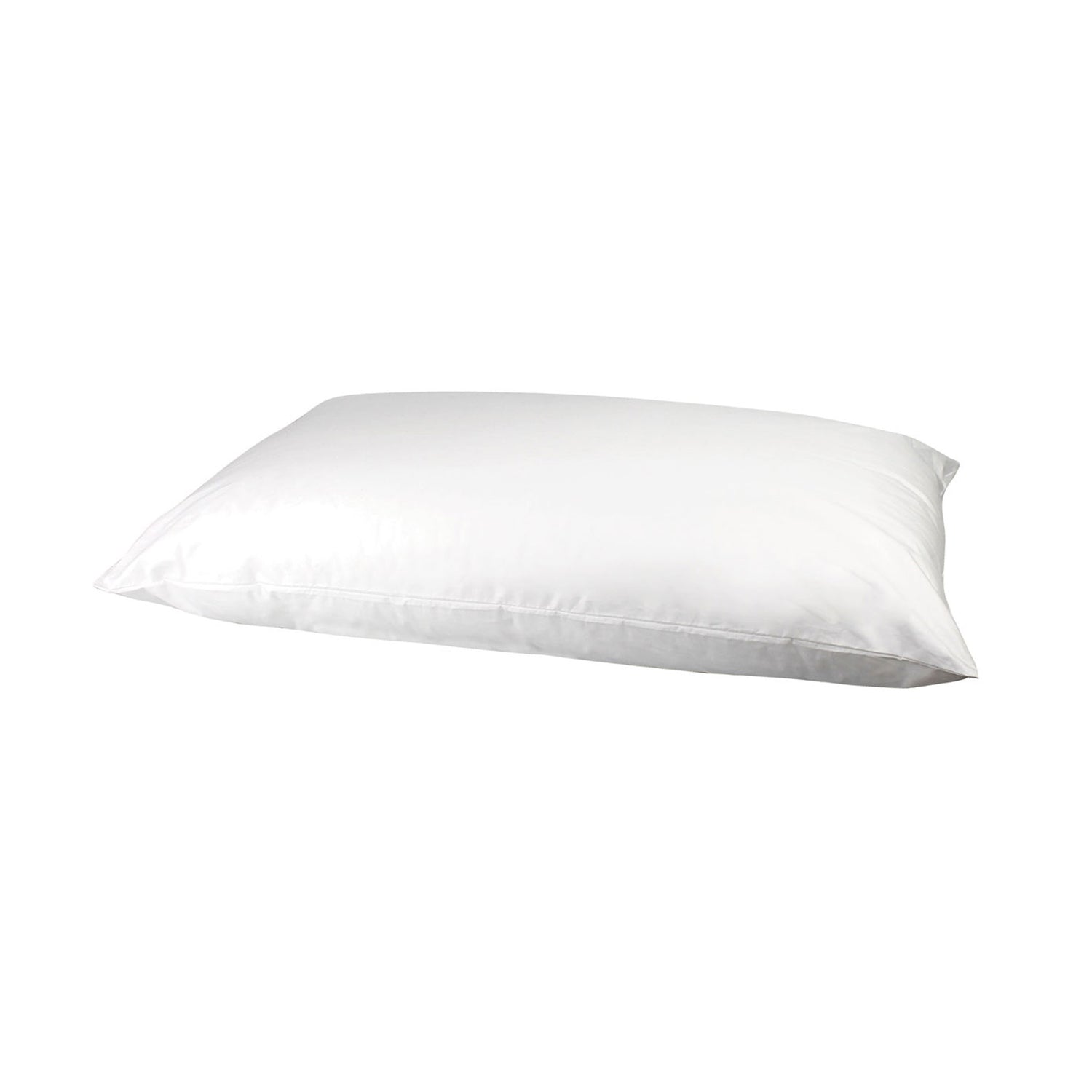 Image of a cut-out pillow featuring a soft cotton Japara cover and a polyester fibre fill. Made in Australia, this pillow provides comfort for a restful night's sleep.