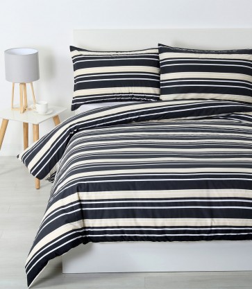 Brighton Quilt Cover Sets & Pillowcases - Charcoal