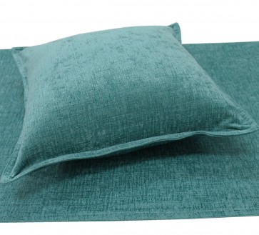 Parker Chenille Bed Runners & Cushions - Turquoise