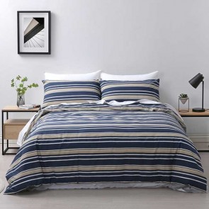 Brighton Quilt Cover Sets & Pillowcases - Midnight Blue