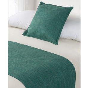Linen Look Bed Runners & Cushions - Teal